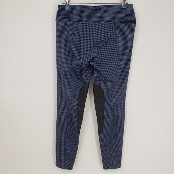 Kerrits Houndstooth Plaid Riding Pants M Women's Leggings Pull on Gray Black - Picture 2 of 8